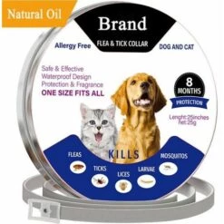 Collier Anti-puces Et Anti-tiques Pour Animaux De Compagnie, Jusqu'à 8 Mois, Collier Anti-moustiques FUIENKO