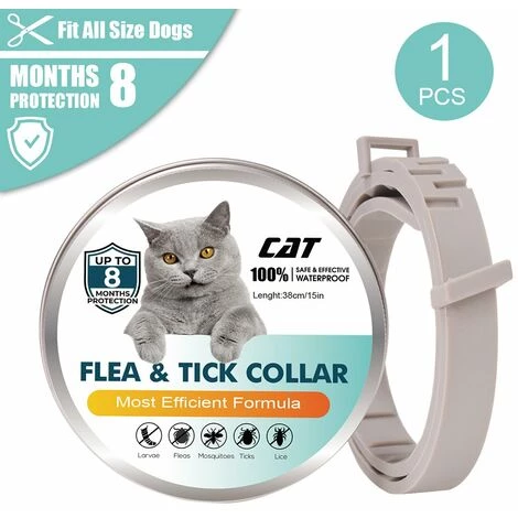 LIFCAUSAL Collier Anti-puces Pour Chats Prévention Des Puces Et Des Tiques De 8 Mois Pour Chats âgés De 3 Mois Et Plus 3 LIFCAUSAL Collier Anti-puces Pour Chats Prévention Des Puces Et Des Tiques De 8 Mois Pour Chats âgés De 3 Mois Et Plus – Image 3