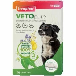 Collier Répulsif Antiparasitaire Chien/chiot Beaphar : Blanc - Blanc