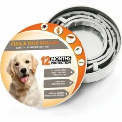 DECKON Collier Anti-puces Et Anti-tiques Pour Chien 25 Pouces, Collier Anti-puces Pour Chien D'une Durée De 12 Mois Avec Huiles Essentielles Et Herbes, Collier Anti-puces Extensible Pour Chiens