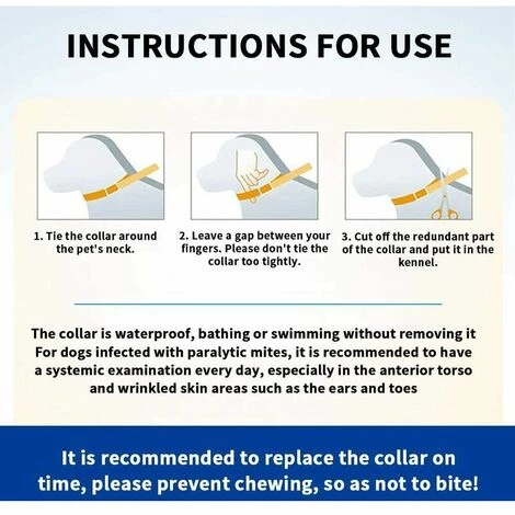 NAXUNNN Collier Réglable Anti-puces Et Tiques Pour Chiens - Imperméable - Protection Efficacité 8 Mois - Huile Essentielle Naturelle 3 NAXUNNN Collier Réglable Anti-puces Et Tiques Pour Chiens - Imperméable - Protection Efficacité 8 Mois - Huile Essentielle Naturelle – Image 3