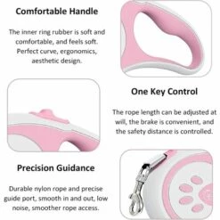 HEGUYEY Chien Enrouleur 5m, Corde De Traction Télescopique Avec Poignée Antidérapante En Caoutchouc Souple, Pour Chiens De Petite Et Moyenne Taille, Jusqu'à 40 Kg 7 HEGUYEY Chien Enrouleur 5m, Corde De Traction Télescopique Avec Poignée Antidérapante En Caoutchouc Souple, Pour Chiens De Petite Et Moyenne Taille, Jusqu'à 40 Kg -Anti-puces, anti-parasitaires et soins pour chien Soldes 61271964 3