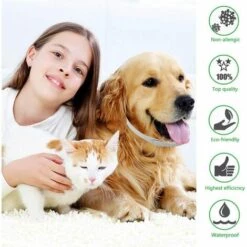 PERLE RARE Collier Anti-puces Et Anti-tiques Pour Animaux De Compagnie Tick Collier Anti-Insectes Anti-Insectes Anti-puces Et Anti-tiques（60cm) -Anti-puces, anti-parasitaires et soins pour chien Soldes 63732049 3