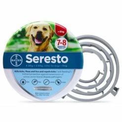 SINCèREETALI Collier Seresto Anti-puces Et Anti-tiques Pour Chiens, 7-8 Mois Collier Anti-puces Et Anti-tiques Pour Grands Chiens De Plus De 18 Livres (version Européenne), 11
