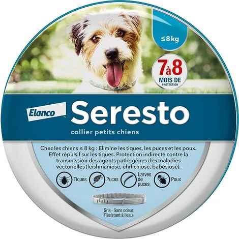 CARILLONSàVENT SERESTO Chien – Collier Anti-Puces Et Anti-Tiques Pour Petits Chiens - Moins De 8KG Carivent 1 CARILLONSàVENT SERESTO Chien – Collier Anti-Puces Et Anti-Tiques Pour Petits Chiens - Moins De 8KG Carivent
