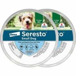 OUSUDELA Lot De 2 Colliers Anti-puces Et Anti-aboiement Pour Chien Seresto, Collier Anti-puces Et Anti-aboiement De 8 Mois Pour Petits Chiens, Jusqu'à 8 Kg