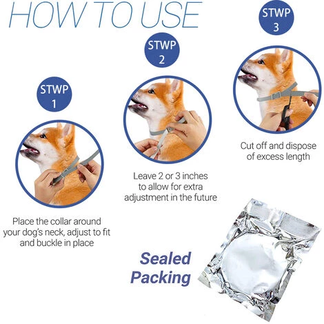 Collier Anti-Puces Et Anti-Tiques Pour Chiens Et Chats Efficacité 8mois Contre Les Puces Et Les Tiques Collier Résistant à L’Eau, Formule Naturelle Et Ajustable(1 Pcs,63CM, Gris) 56Vingt 3 Collier Anti-Puces Et Anti-Tiques Pour Chiens Et Chats Efficacité 8mois Contre Les Puces Et Les Tiques Collier Résistant à L’Eau, Formule Naturelle Et Ajustable(1 Pcs,63CM, Gris) 56Vingt – Image 3