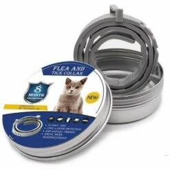 L'FLANEUR Lot De 2 Collier Anti-puces Et Anti-tiques Pour Chien Et Chat,Traitement Anti Tique Et Puce, étanche Pour,Taille Réglable(38cm) ANEUR