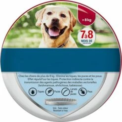 REGALI 2 Colliers-Chien – Collier Anti-Puces Et Anti-Tiques Pour Grands Chiens - 8KG Et Plus