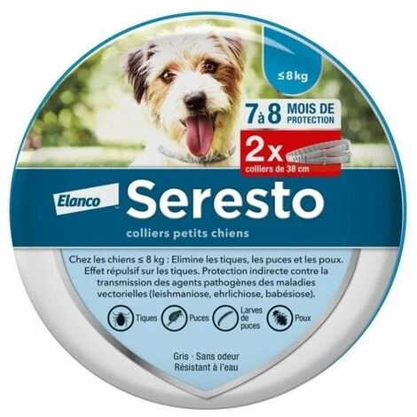 LINKLIFE™ Seresto Chien Collier Anti-Puces Et Anti-Tiques -8kg 2 Unités 1 LINKLIFE™ Seresto Chien Collier Anti-Puces Et Anti-Tiques -8kg 2 Unités