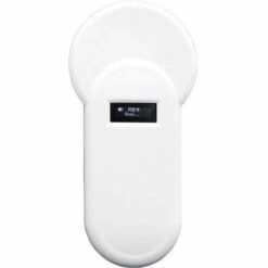 WIAN Lecteur De Puce Animale Portable H01-T 134.2Khz 134.2Khz Lecteur D'étiquettes D'Animaux Lecteur D'Affichage Format Fdx-B Pour La Gestion D'Élevage De Volailles, Blanc