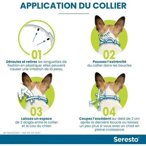 HEGUYEY Chien - Collier Anti-puces Et Anti-tiques Pour Grands Chiens - 18 Lb Et Plus 3 HEGUYEY Chien - Collier Anti-puces Et Anti-tiques Pour Grands Chiens - 18 Lb Et Plus – Image 3