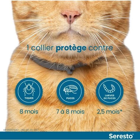 HEGUYEY SERESTO Chat - Collier Anti-puces Et Anti-tiques Pour Chats 2 HEGUYEY SERESTO Chat - Collier Anti-puces Et Anti-tiques Pour Chats – Image 2