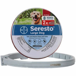 HEGUYEY Grand Collier Pour Chien : Protection Efficace Contre Les Tiques Et Les Puces Pendant 7 à 8 Mois