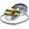 Ensoleillé Collier Anti-Puces Et Anti-Tiques Pour Chiens Et Chats Efficacité 8mois Contre Les Puces Et Les Tiques Collier Résistant à L’Eau, Formule Naturelle Et Ajustable(1 Pcs，63CM, Gris)