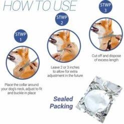 Ensoleillé Collier Anti-Puces Et Anti-Tiques Pour Chiens Et Chats Efficacité 8mois Contre Les Puces Et Les Tiques Collier Résistant à L’Eau, Formule Naturelle Et Ajustable(1 Pcs，63CM, Gris) -Anti-puces, anti-parasitaires et soins pour chien Soldes 66856883 3