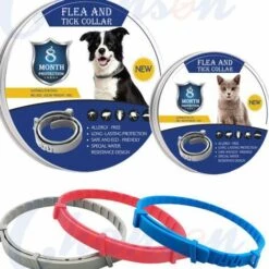 PERLE RARE Collier Vermifuge Pour Chien Collier Anti-puces Collier De Chat Réglable Collier De Chien Ensemble De 4 Pièces -Anti-puces, anti-parasitaires et soins pour chien Soldes 67717394 4