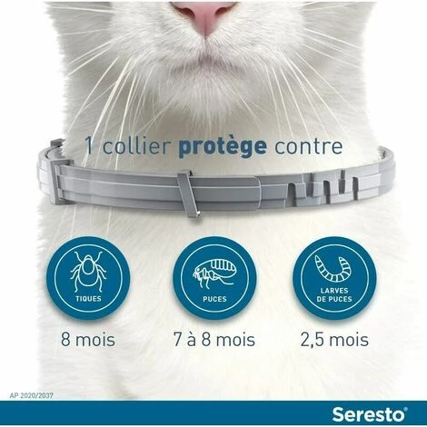 GRID COOL Collier Anti-Puces Et Anti-Tiques Pour Chats, 2 GRID COOL Collier Anti-Puces Et Anti-Tiques Pour Chats, – Image 2