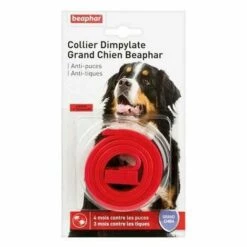 Collier Dimpylate Grand Chien Beaphar, Anti-puces Et Tiques - Rouge